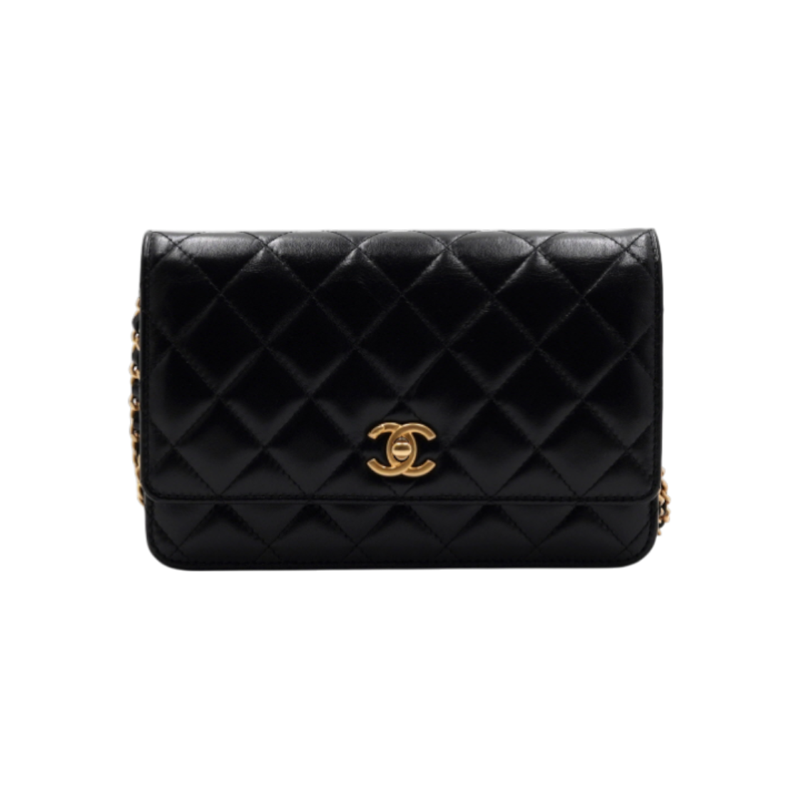 샤넬 AP3848 블랙 램스킨 WOC 금장 CC로고 버튼 더블체인 숄더백 겸 크로스백aa61150(Chanel AP3848 Black Lambskin WOC with Gold CC Logo Button and Double Chain Shoulder/Crossbody Bag) - 1
