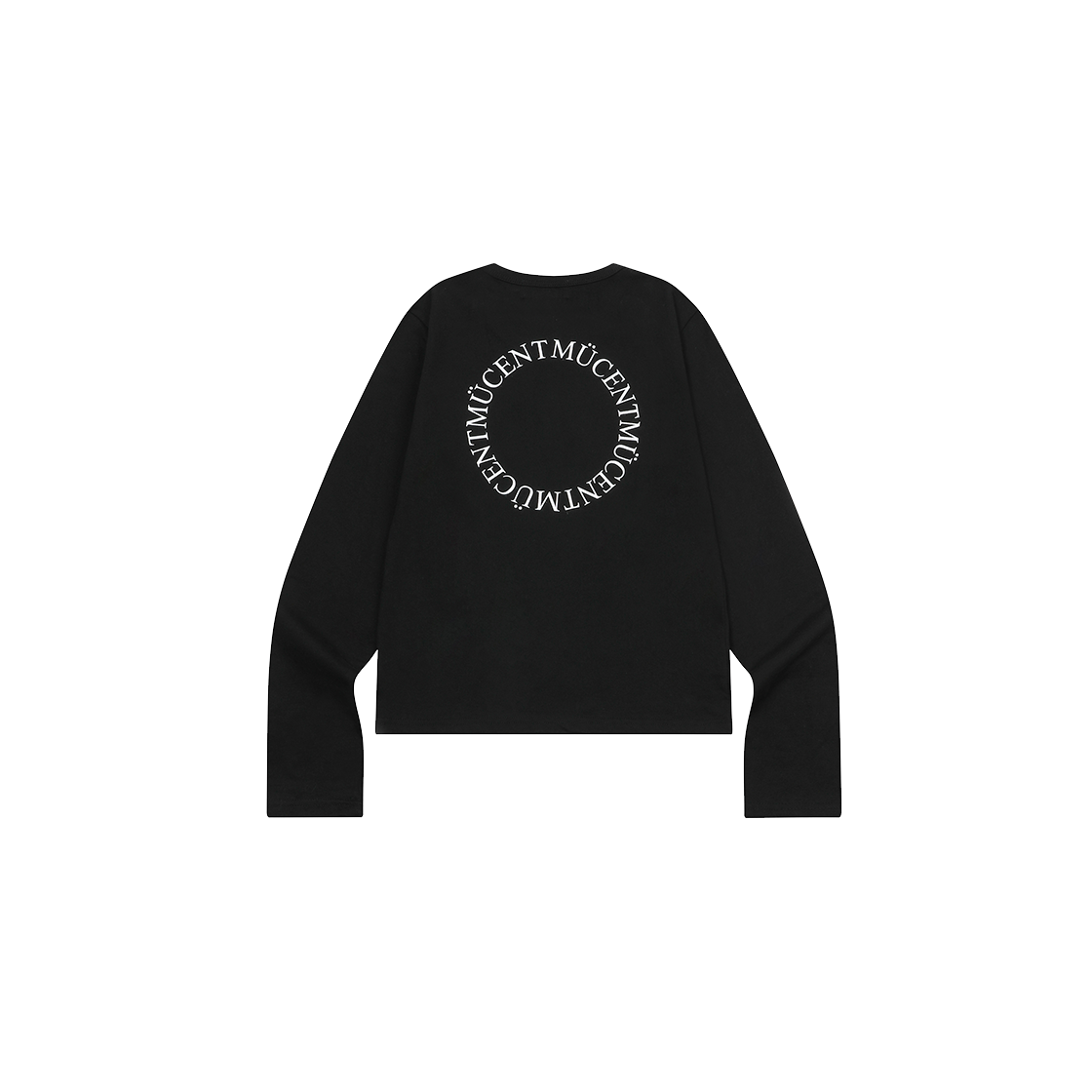 무센트 시그니처 백 라운드 원형 로고 긴팔 티 (2컬러) 블랙(MUCENT Signature Back Logo Long Sleeve T (2Color) Black)