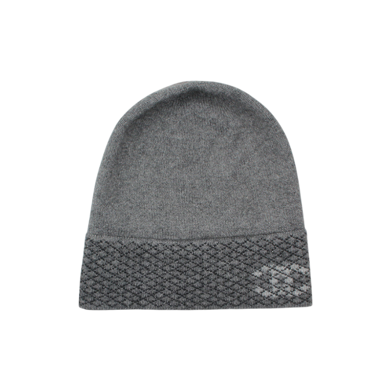 샤넬 CC로고 그레이 캐시미어 비니 모자(Chanel CC Logo Gray Cashmere Beanie) - 1