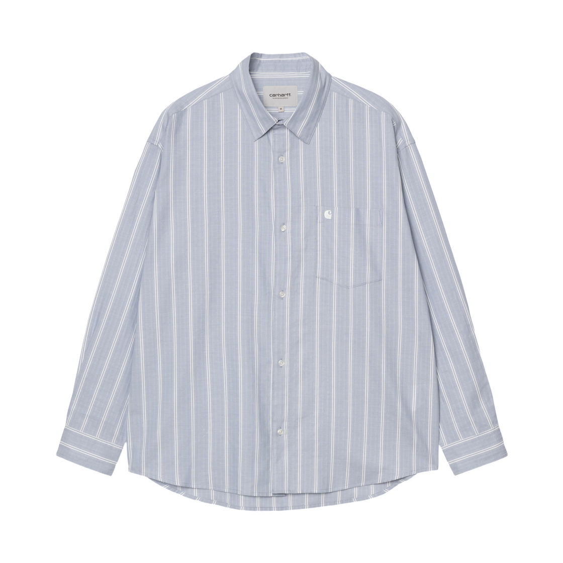 I036201-3OD-XX Carhartt WIP L/S Beale Shirt Beale Stripe Gentle Blue White