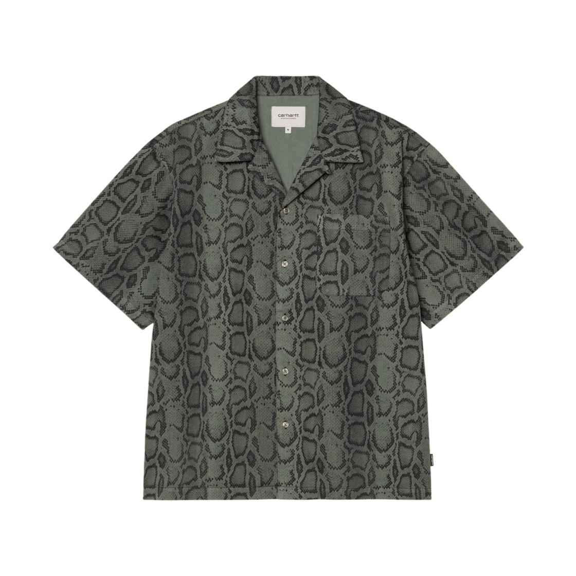I036275-3QA-GD Carhartt WIP S/S Snake Camo Shirt Snake Camo Leaf Garment Dyed