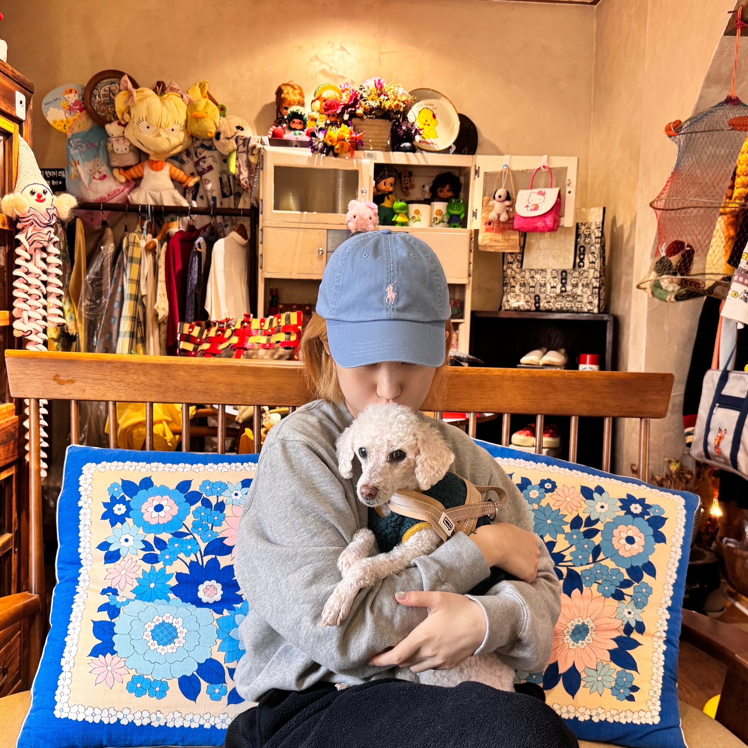 [30%적립] Polo Ralph Lauren Cotton Chino Baseball Cap Carmel Pink 착용 스타일 - 1