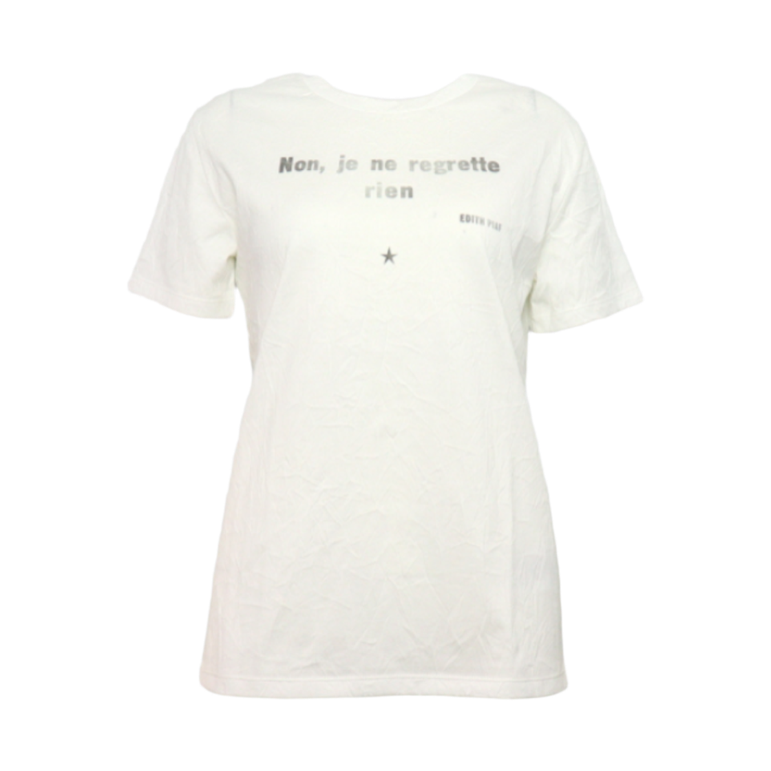 ITA8AOLKOAQQ Dior 353T06A4512 Slogan Print Crinkle Women's T-Shirt