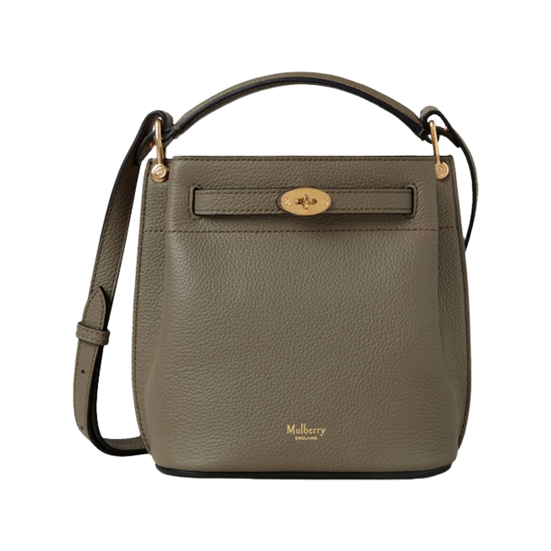 멀버리 스몰 클래식 그레인 미니 이즐링턴 버킷백 리넨 그린(Mulberry Small Classic Grain Mini Islington Bucket Bag Linen Green)