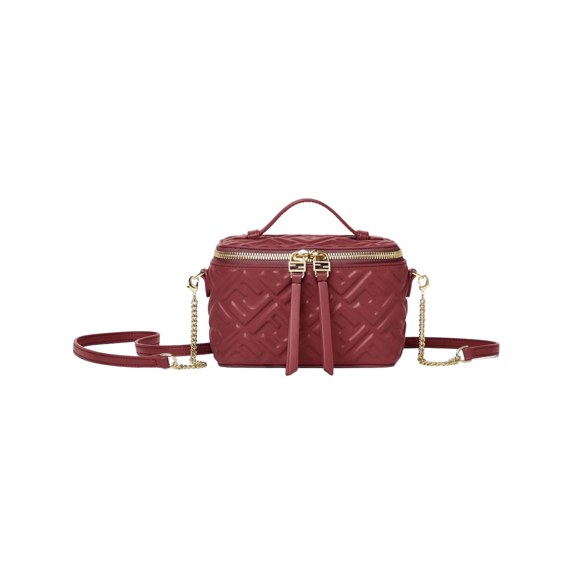 펜디 배니티 FF 모티프 나파 레더 미니백 레드(Fendi Vanity Nappa Leather Mini Bag with FF Motif Red)