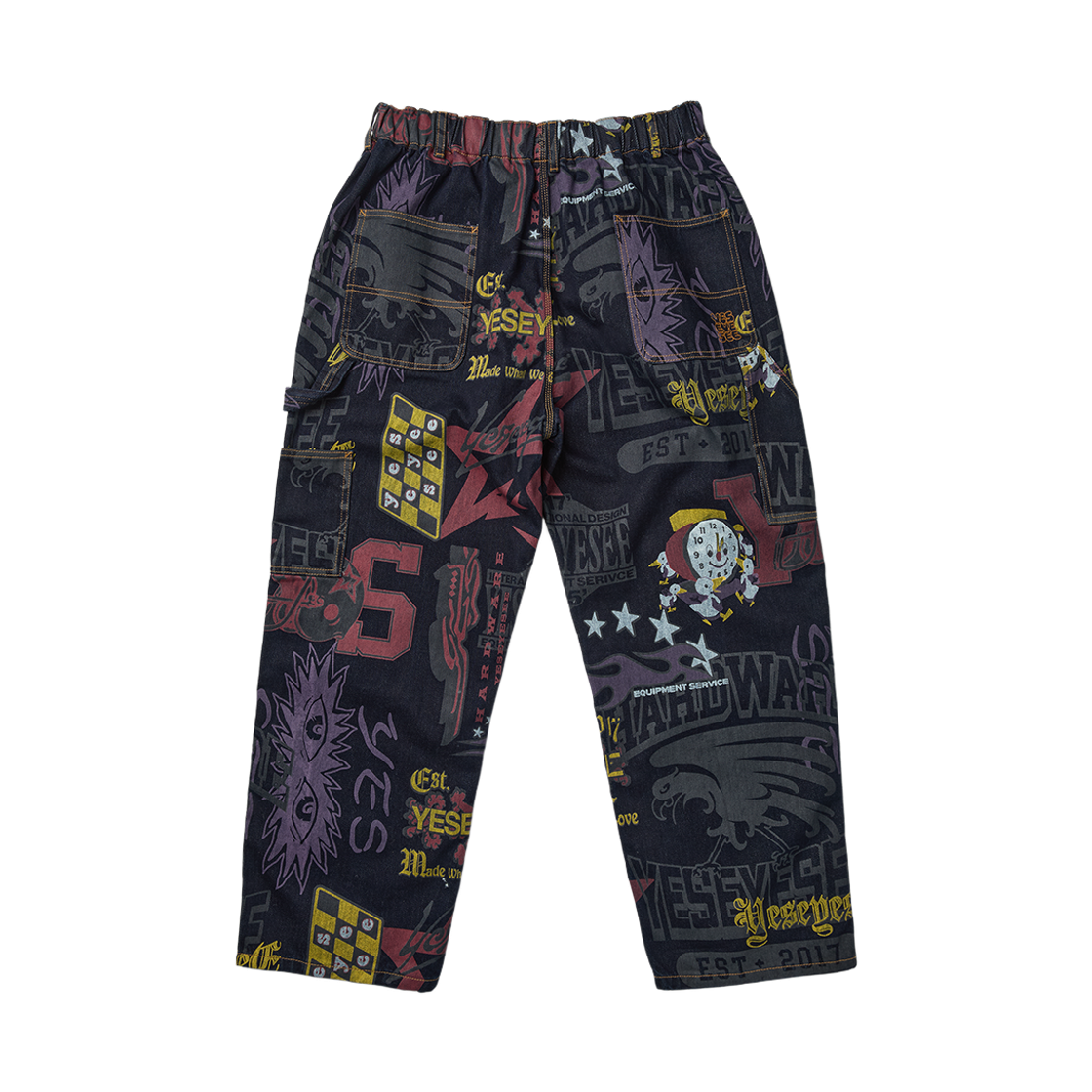[더블적립] 예스아이씨 컴피 데님 카펜터 팬츠 멀티([더블적립] YESEYESEE Comfy Denim Carpenter Pants Multi)