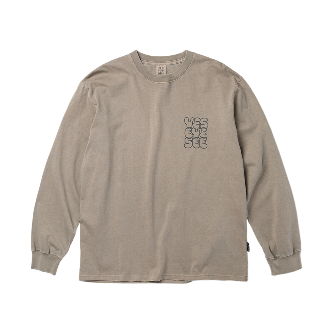 [더블적립] 예스아이씨 피그먼트 씨로고 롱슬리브 브라운