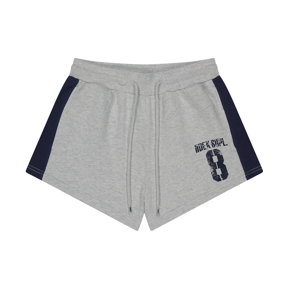 에이치덱스 넘버8 컬러 라인 스웨트 쇼츠 우먼 멜란지 화이트(HDEX Number 8 Color Line Sweat Shorts W Melange White)