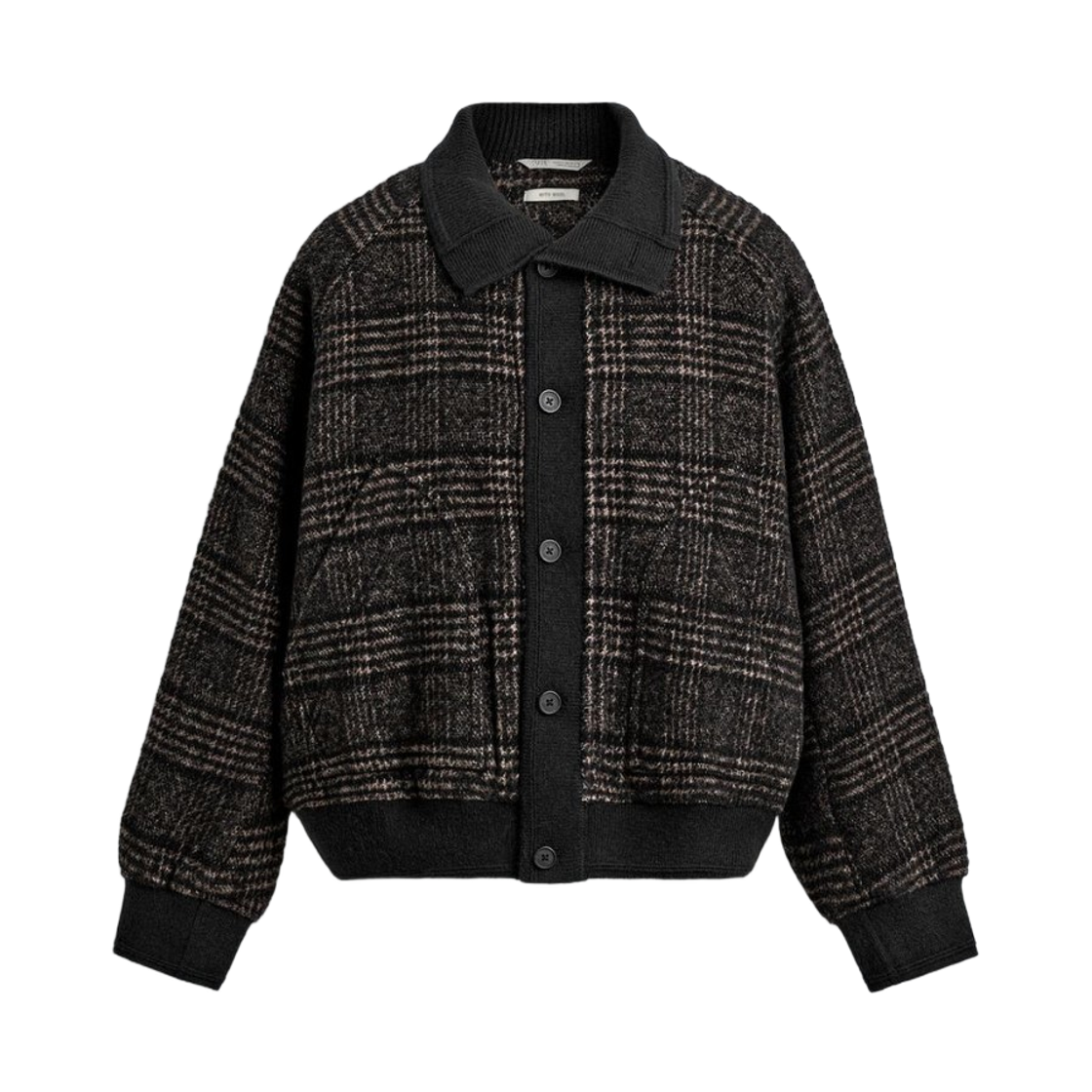 1437/343/099 Zara Combi Rib Collar Jumper Black Brown