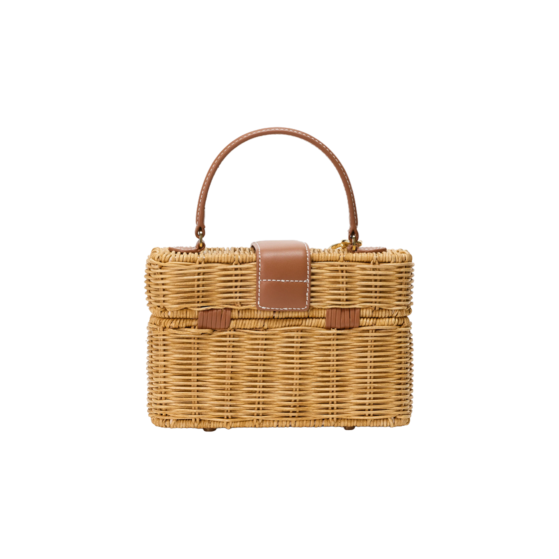 셀프 포트레이트 우먼 라탄 체리 참 미니 바스켓 백 브라운 - 26SS(Self Portrait Women Rattan Cherry Charm Mini Basket Bag Brown - 26SS) - 3