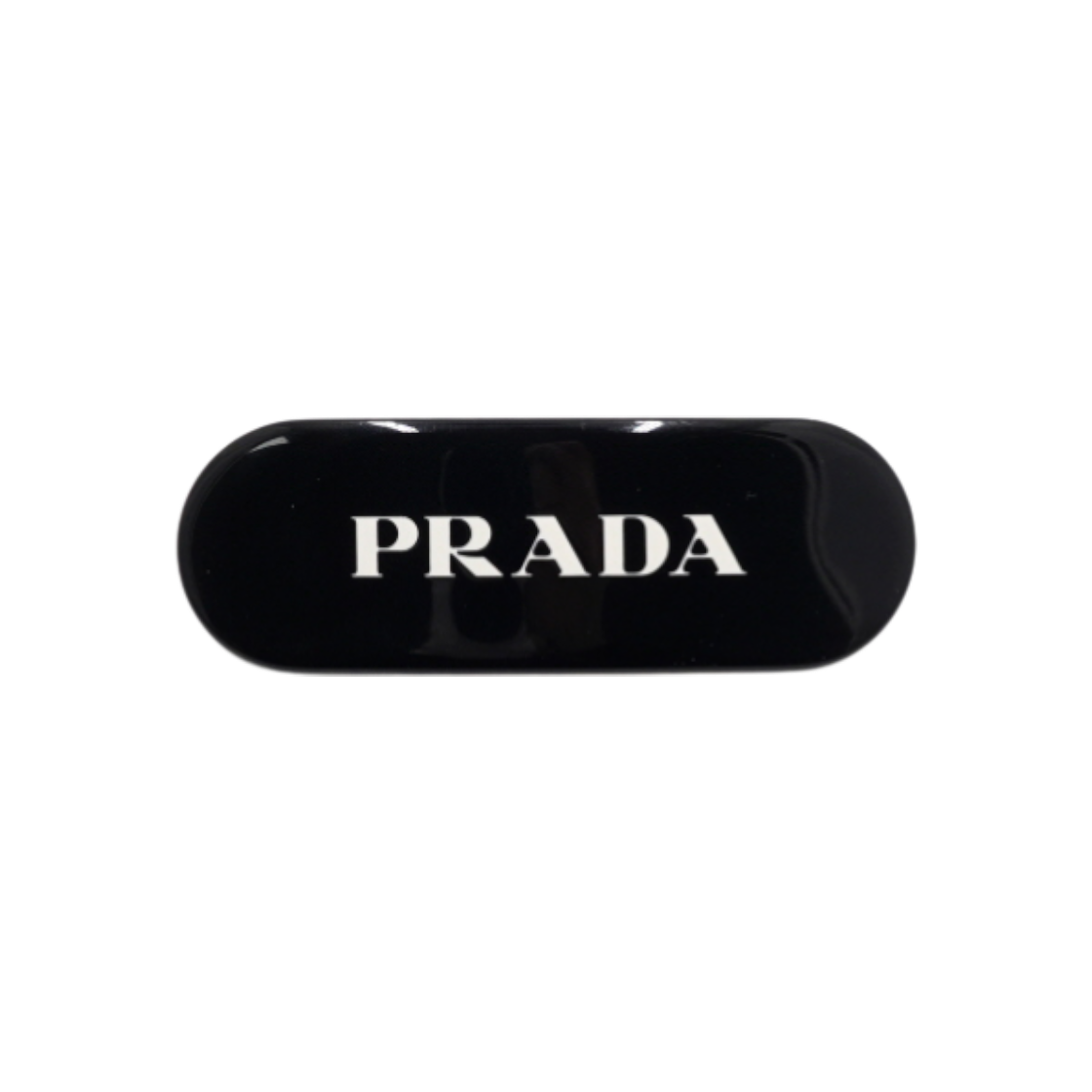 IT29WR6F5DVW Prada Light Blue Logo Plexiglass Hair Clip