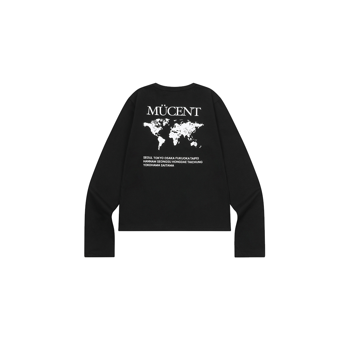 무센트 트레이스 긴팔 티 (2컬러) 블랙(MUCENT Trace Long Sleeve T (2Color) Black)