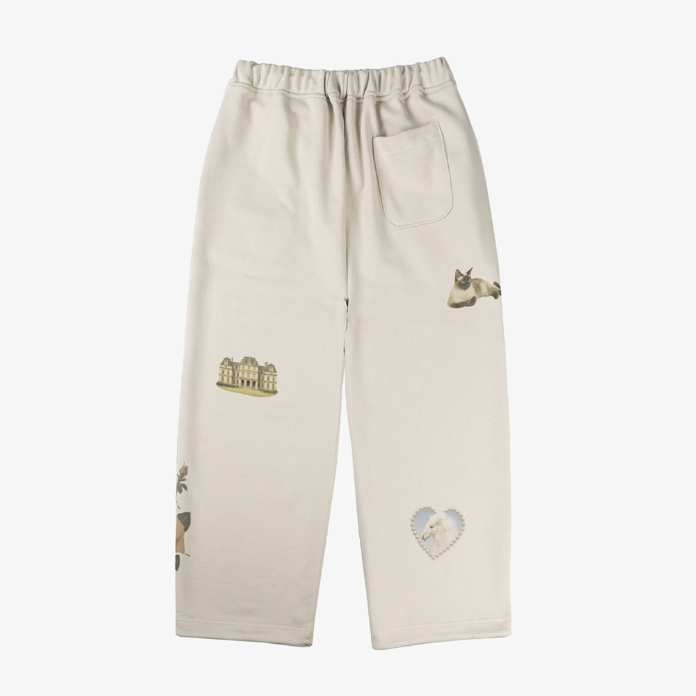언스테디마켓 수브니어 스웨트팬츠 샌드베이지(Unsteadymarket Souvenir Sweat Pants_Sand Beige) - 2