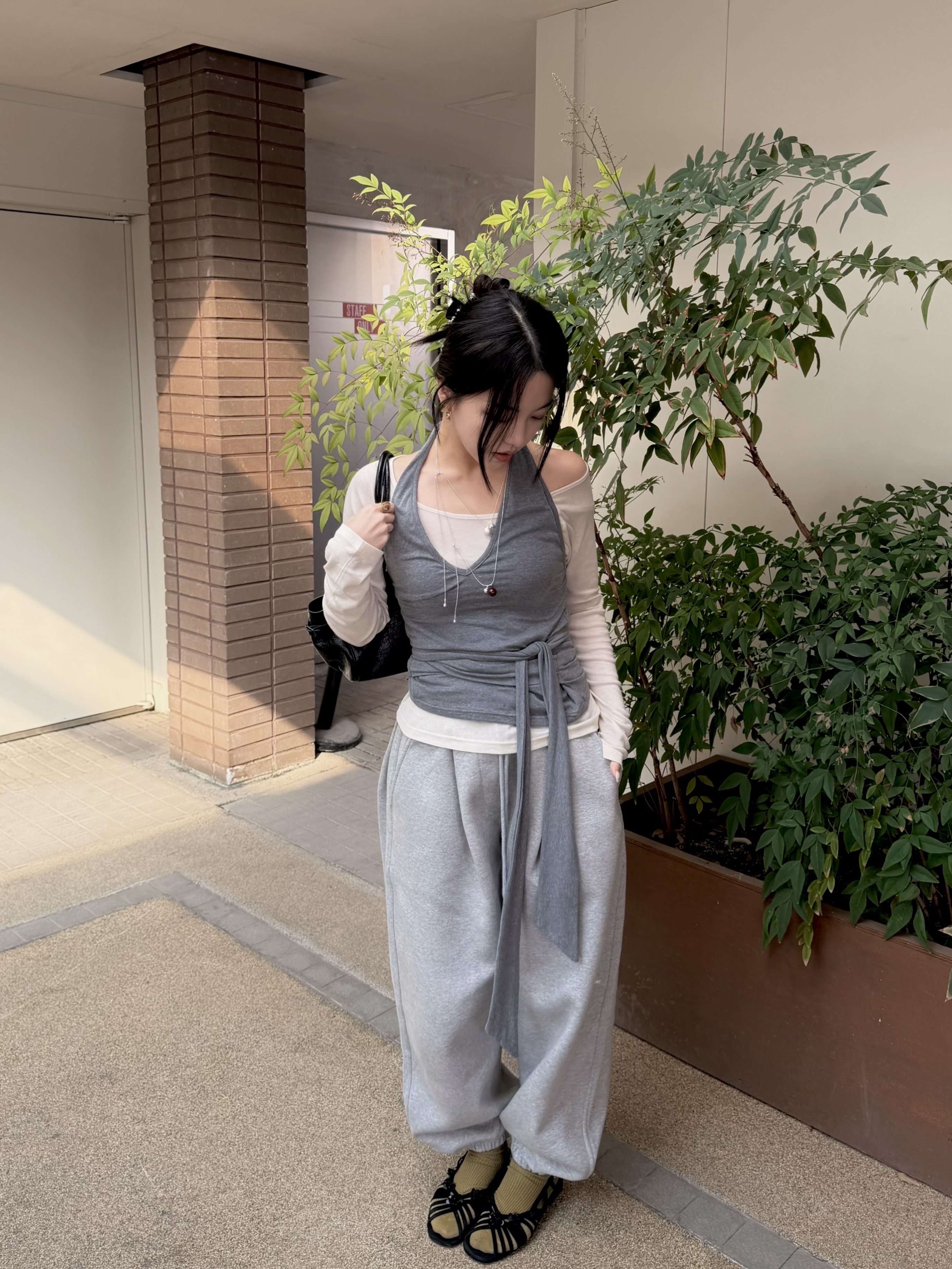 Undermycar Mu.03 Anti Fxxking Logo Play Oversized Sweat Jogger Melange Gray ์ฐฉ์ฉ ์คํ์ผ - 1