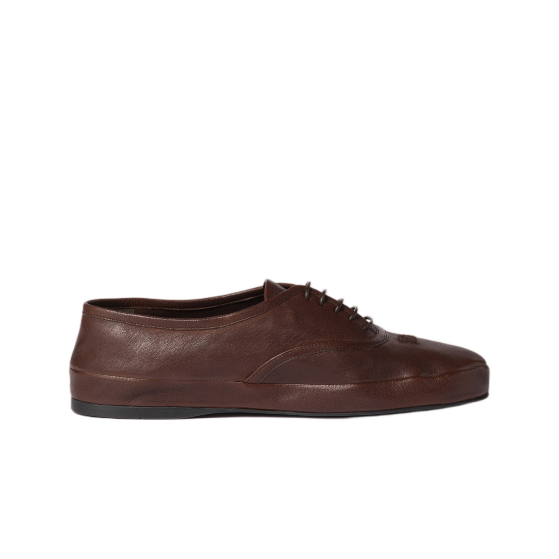 (W) 미우 미우 나파 레더 레이스드 슈즈 브라이어우드((W) Miu Miu Nappa Leather Laced Shoes Briarwood) - 1