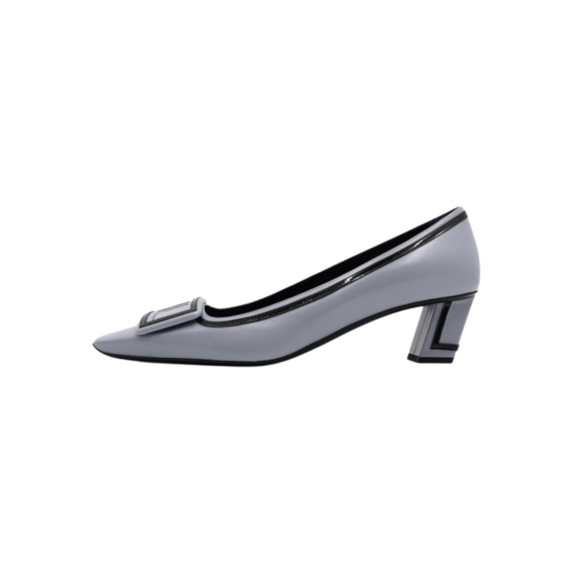 로저비비에 RVW00621110 그레이 레더 메탈 버클 펌프스 여성 구두aa61167(Roger Vivier RVW00621110 Gray Leather Metal Buckle Pumps) - 1