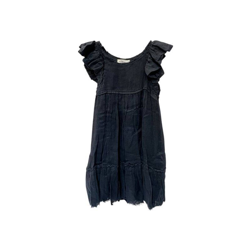 IT8TRR4PE6GB Isabel Marant Etoile Midnight Blue Linen Slip Dress 44