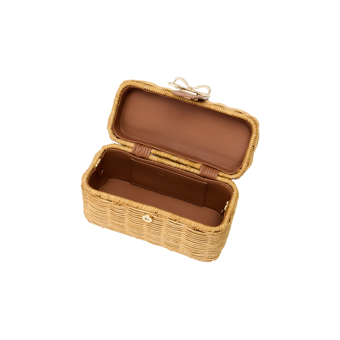 셀프 포트레이트 우먼 라탄 체리 참 미니 바스켓 백 브라운 - 26SS(Self Portrait Women Rattan Cherry Charm Mini Basket Bag Brown - 26SS) - 5