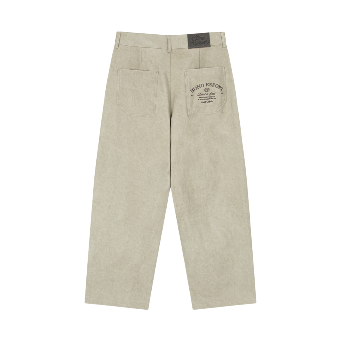 호노 리포트 워시드 와이드 코튼 팬츠 워시드 베이지(Hono Report Washed Wide Cotton Pants Washed Beige)