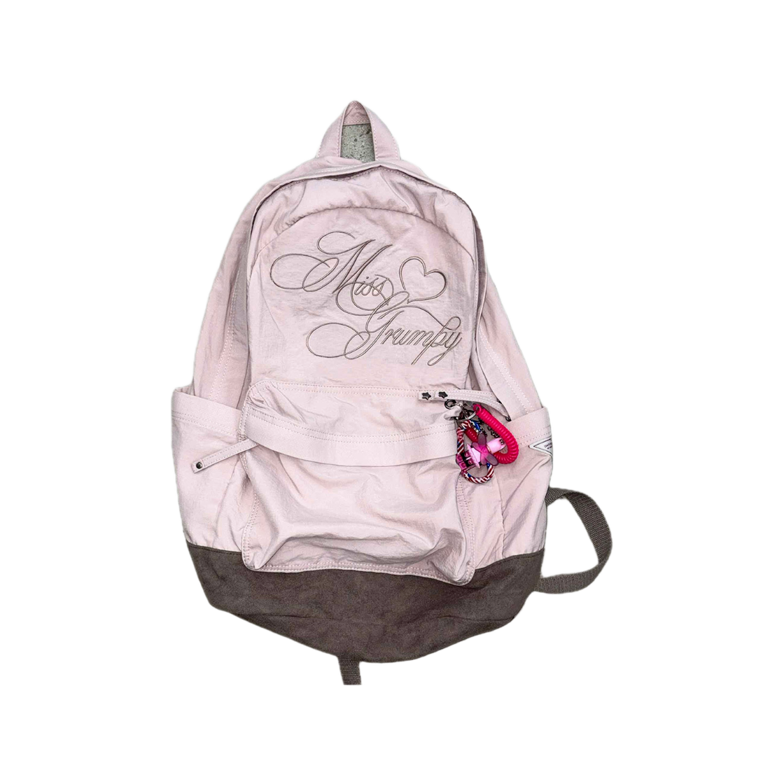[예약 배송] 스컬프터 그럼피 걸 나일론 백팩 매트 핑크([예약 배송] Sculptor Grumpy Girl Nylon Backpack Matt Pink)