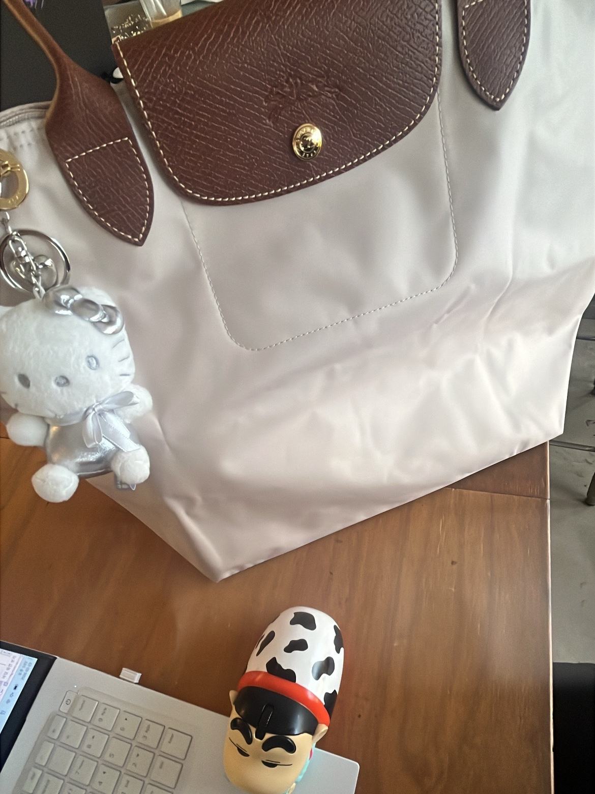 Longchamp Le Pliage Original Tote Bag L Paper 착용 스타일 - 1