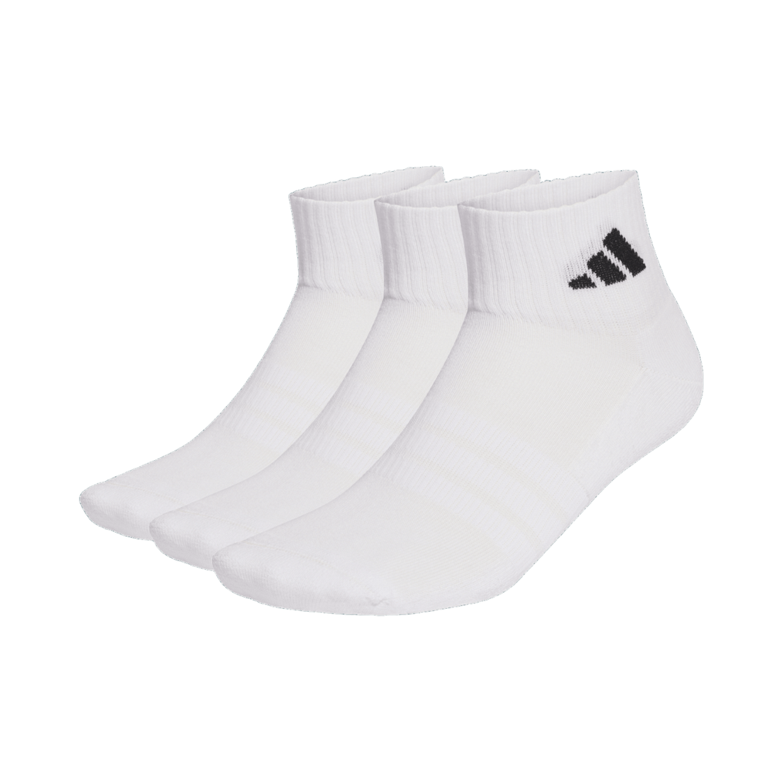 JZ0523 Adidas Cushioned Sportswear Ankle Socks White Black (3 Pack)