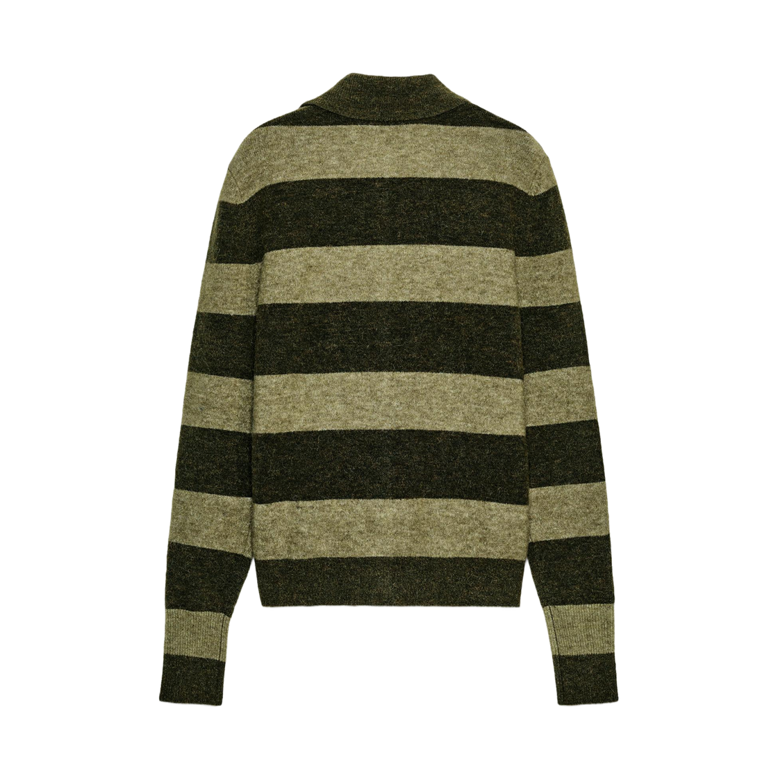 (W) 자라 스트라이프 니트 자켓 그린((W) Zara Striped Knit Jacket Green) - 2