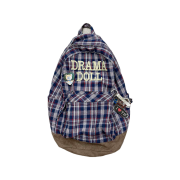 Sculptor Plaid Backpack Navy Check