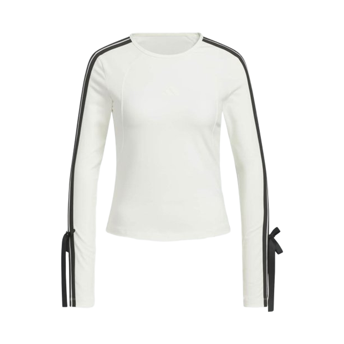 KG3861 (W) Adidas 3-Stripes Long Sleeve T-Shirt Off White Black - KR Sizing