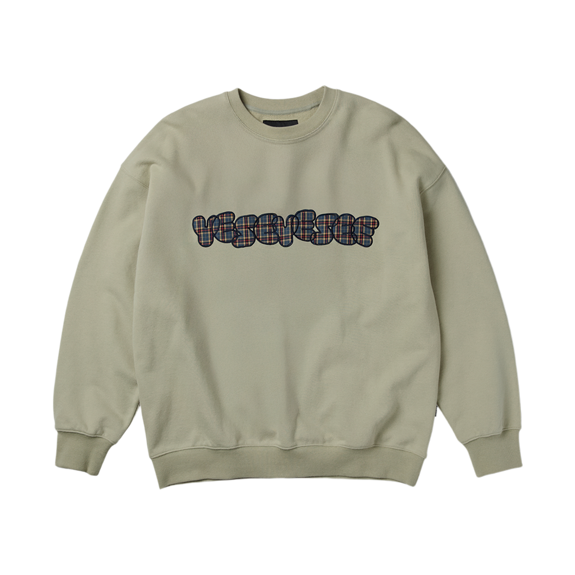 [더블적립] 예스아이씨 예스 체커드 로고 스웨트셔츠 라이트 올리브