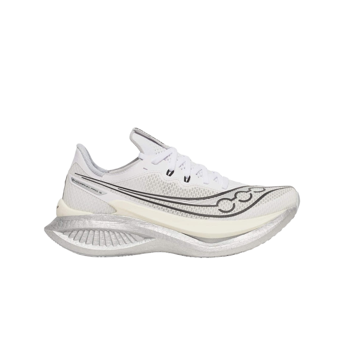 (W) 써코니 엔돌핀 프로 5 화이트 블랙((W) Saucony Endorphin Pro 5 White Black)