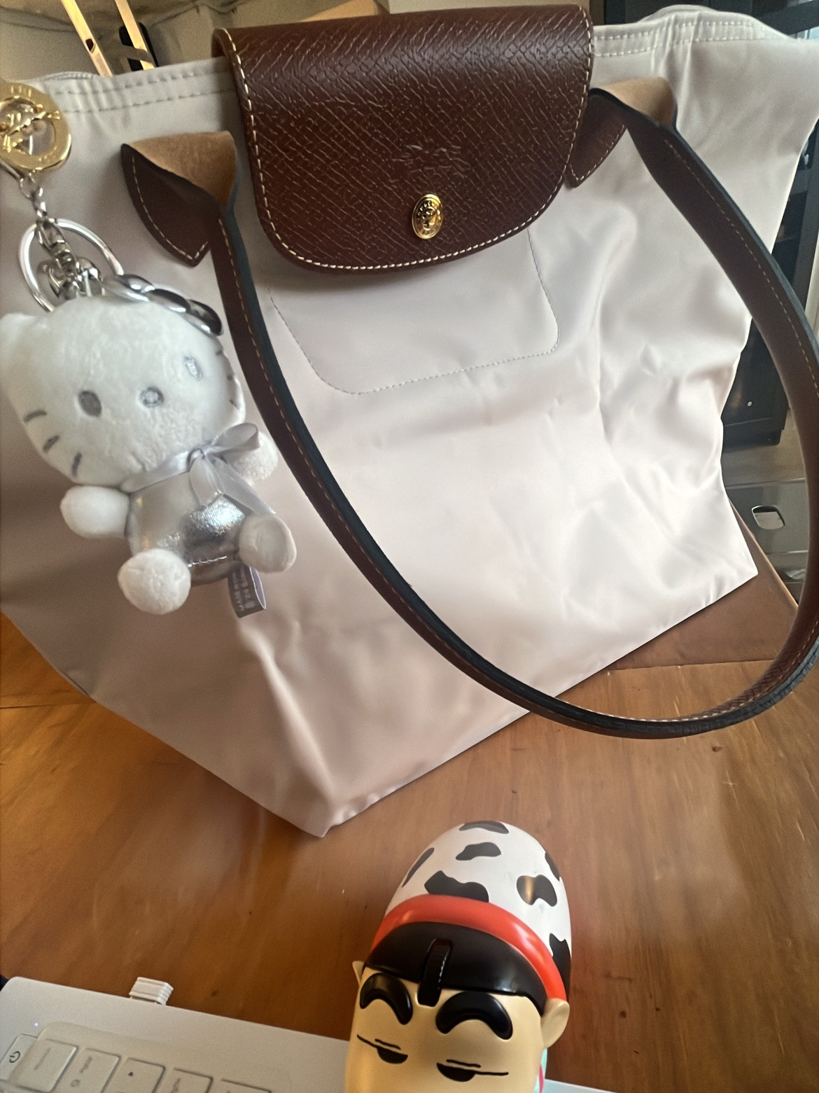 Longchamp Le Pliage Original Tote Bag L Paper 착용 스타일 - 2