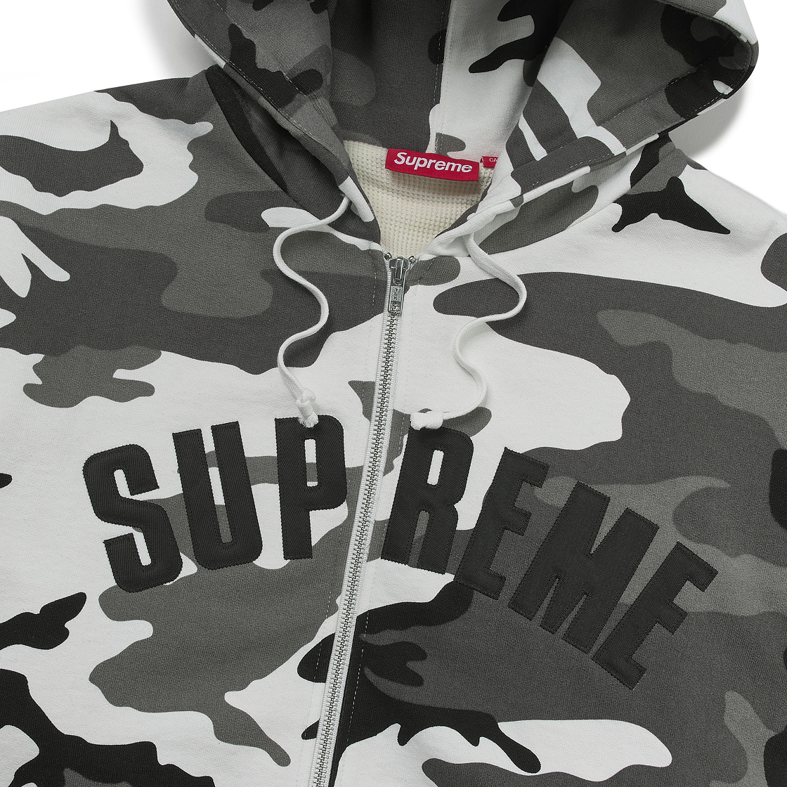 슈프림 아크 써멀 라인드 집업 후드 스웨트셔츠 스노우 카모 - 25FW(Supreme Arc Thermal Lined Zip Up Hooded Sweatshirt Snow Camo - 25FW) - 3