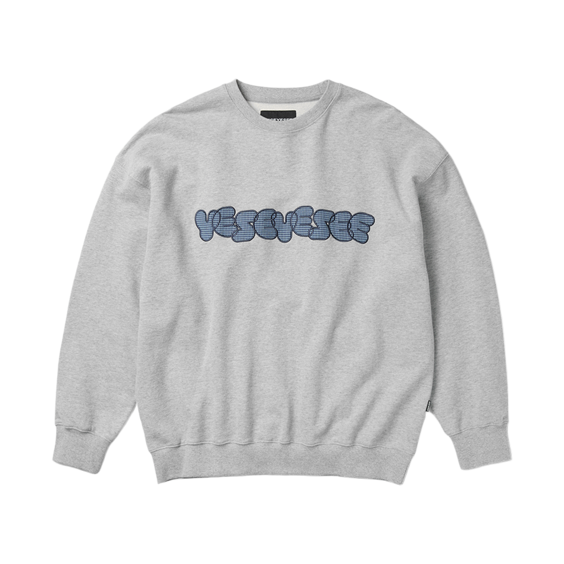 [더블적립] 예스아이씨 예스 체커드 로고 스웨트셔츠 그레이