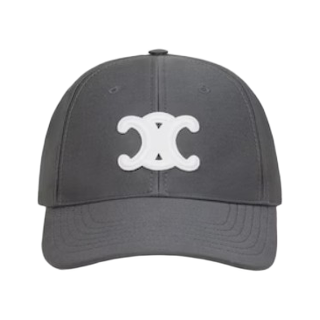 AA06F234X-08AD Celine Washed Cotton Gabardine Triomphe Baseball Cap Slate