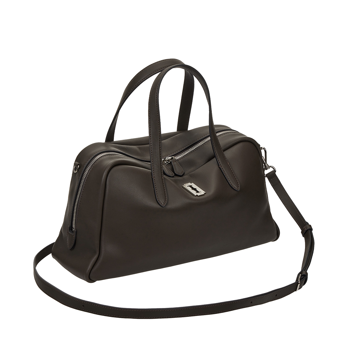 분크 토크 크럼블 토트 미듐 다크브라운(vunque Toque Crumble Tote M Dark Brown)