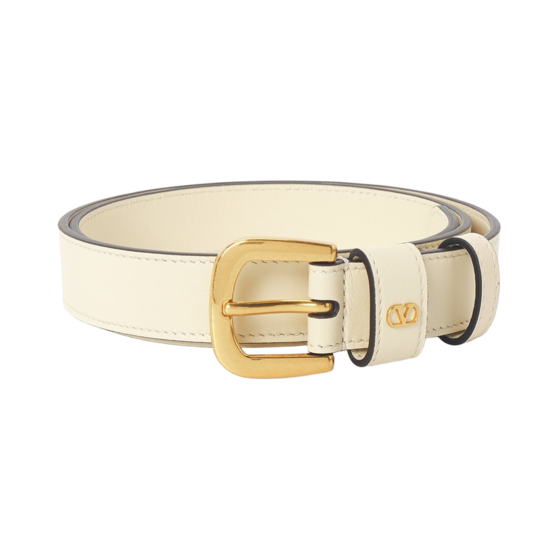 T0SM1PPUREN (W) Valentino Vlogo Signature Belt White