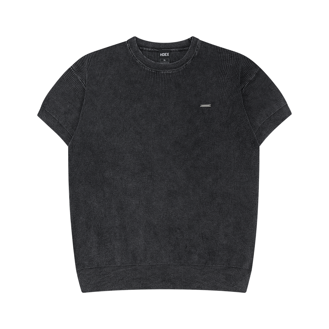 H1AM1MLKN120CH HDEX EZ Pigment Muscle Fit Round Knit Charcoal