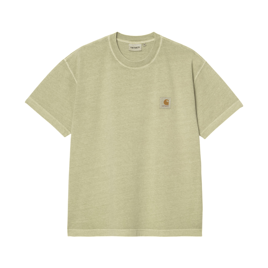 I029949-3IE-GD Carhartt WIP S/S Nelson T-Shirt Gentle Green Garment Dyed