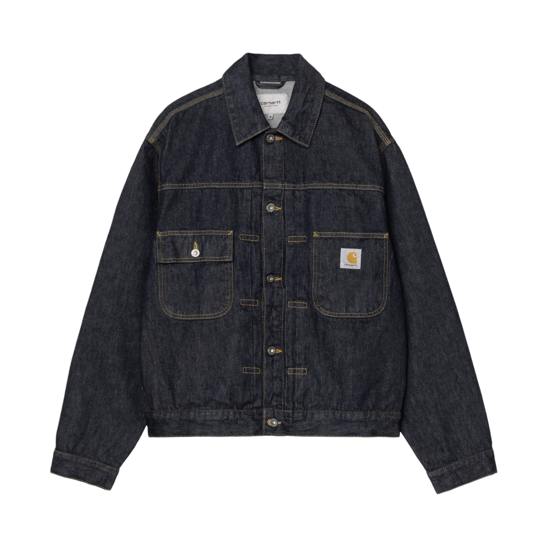 I036586-01-02 Carhartt WIP Belmar Jacket Blue Rinsed