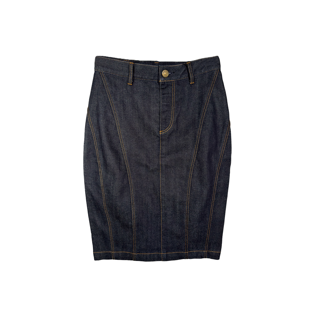 ITOGV3S7C7V8 Burberry Women's Indigo Blue Denim Midi Skirt 44820912