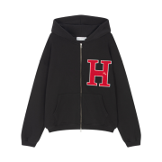 Hono Report H Boucle Hooded Zip-up Red Patch