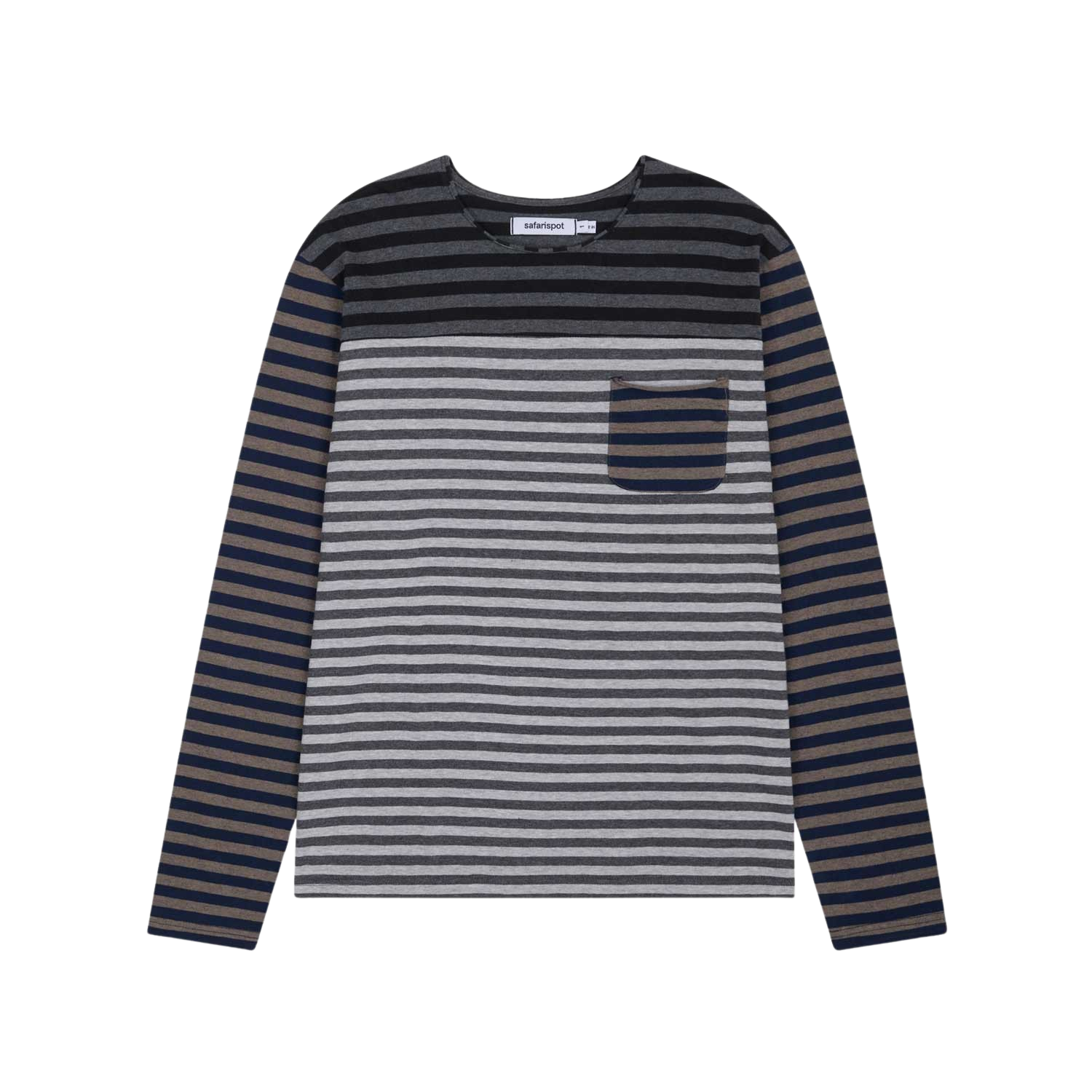 SCG21ULSGY Safarispot Journey Stripe Long Sleeve Gray