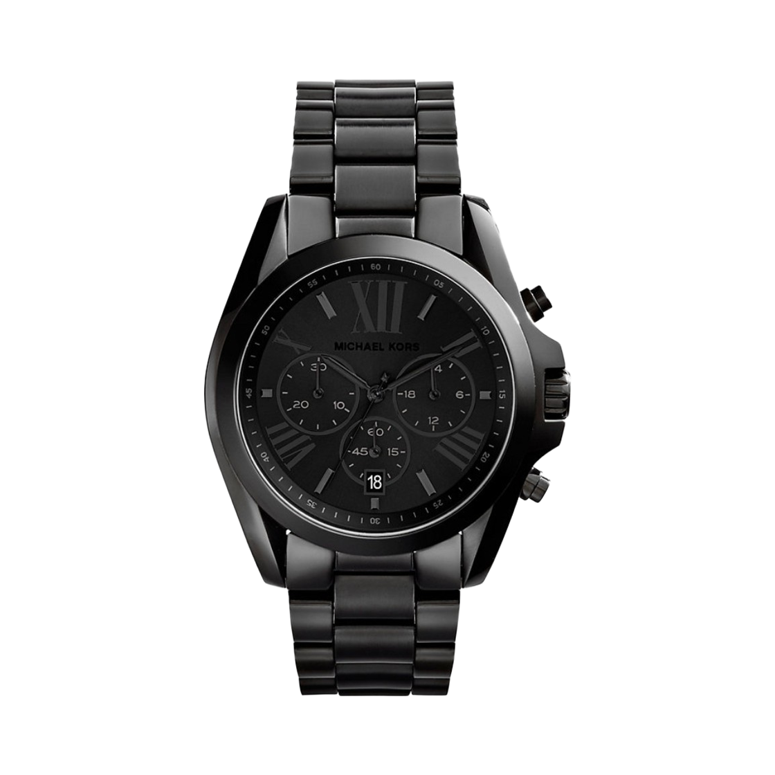 MK5550 Michael Kors Oversized Bradshaw Quartz 42mm Watch Stainless Steel Black