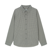 Hono Report Overfit Check Shirts Gray Beige