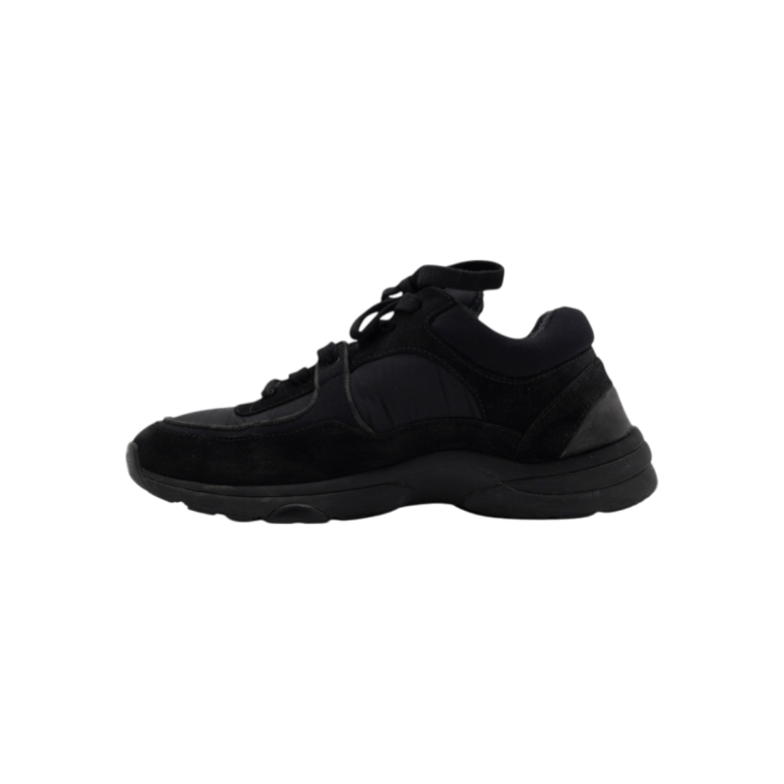 샤넬 G34360 블랙 CC로고 스웨이드 크루즈 여성 스니커즈aa60412(Chanel G34360 Black CC Logo Suede Cruise Women's Sneakers) - 1