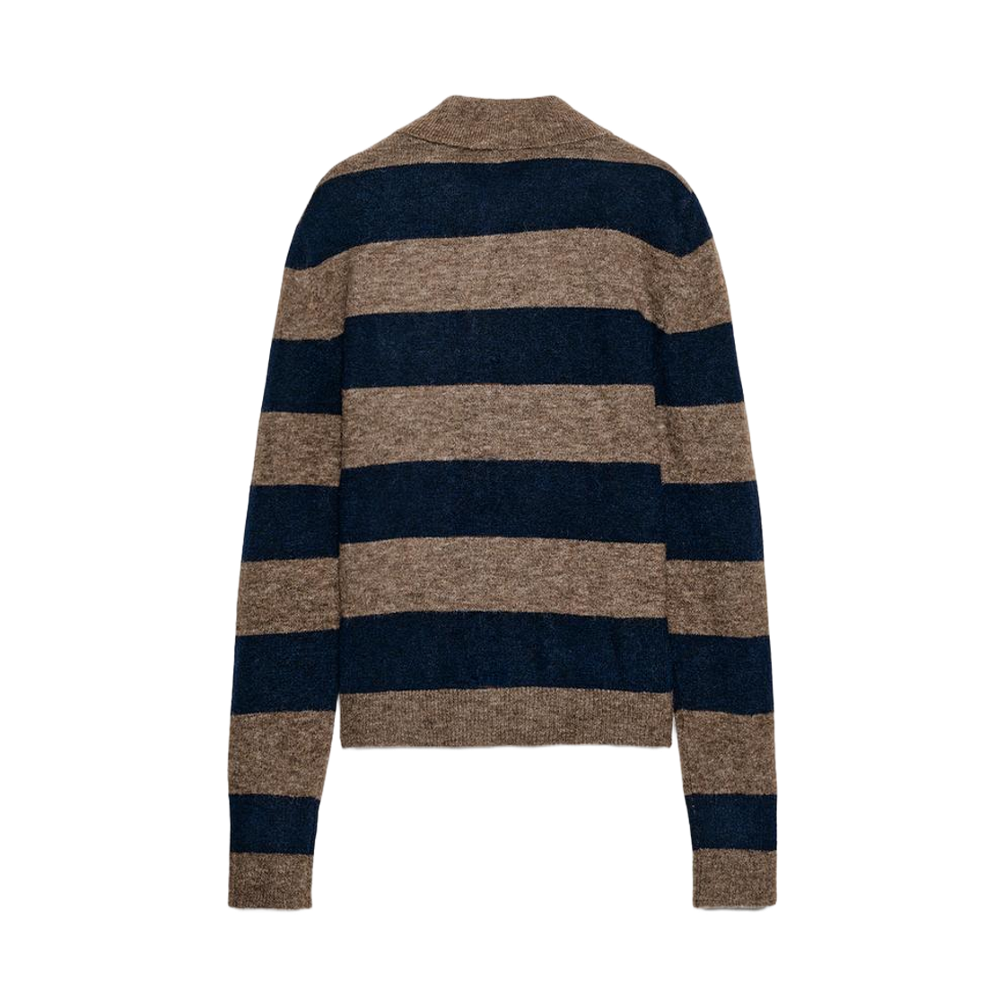(W) 자라 스트라이프 니트 자켓 브라운 블루((W) Zara Striped Knit Jacket Brown Blue) - 2