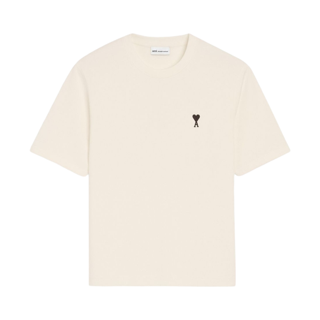 아미 스몰 하트 로고 박시 핏 티셔츠 화이트 크림(AMI de Coeur Boxy Fit T-Shirt White Cream)