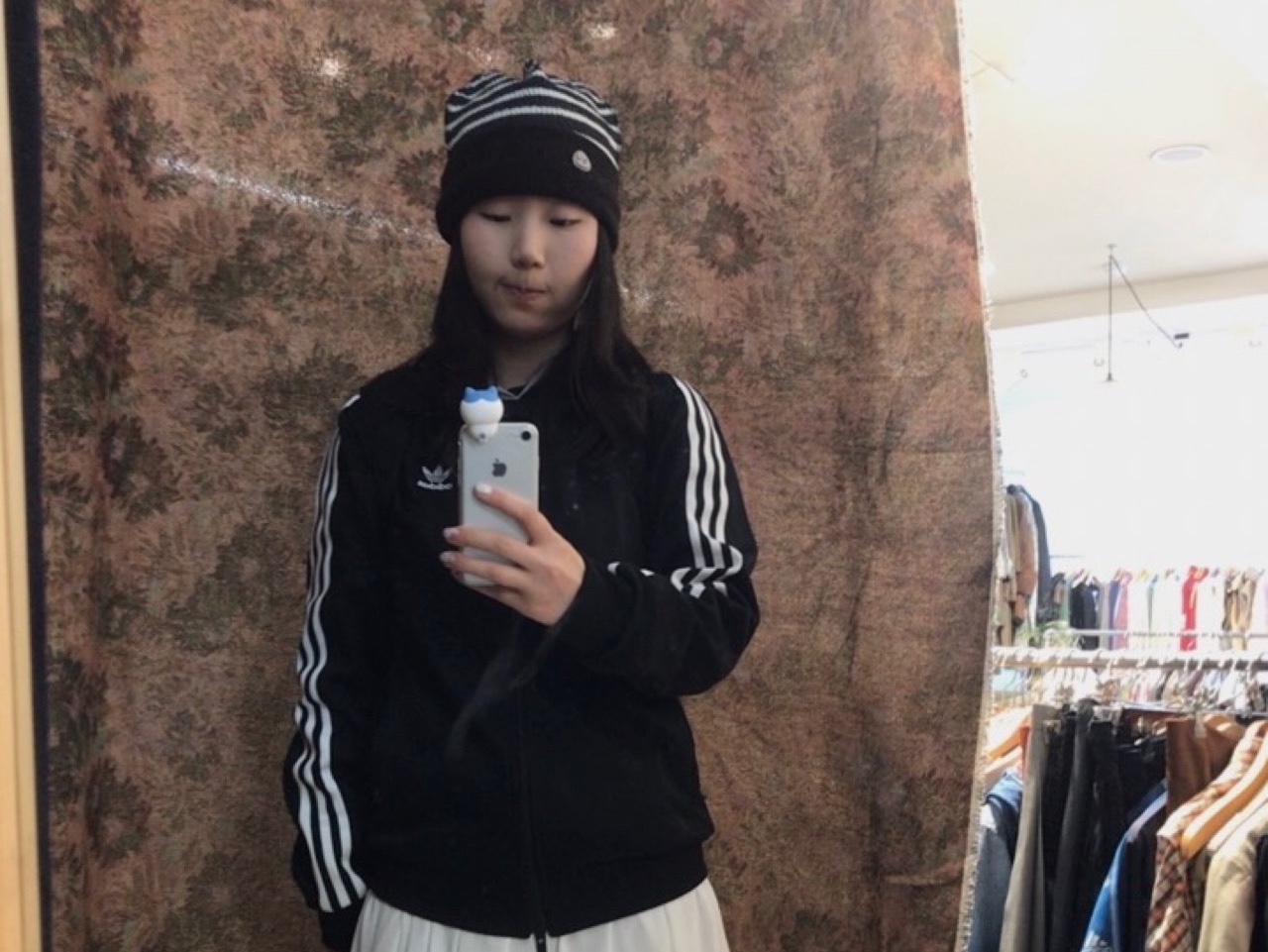 Chiikawa Hippers Sealed Case (1 Blind Boxes), COYSEIO Patchwork Beanie Brown 착용 스타일 - 4