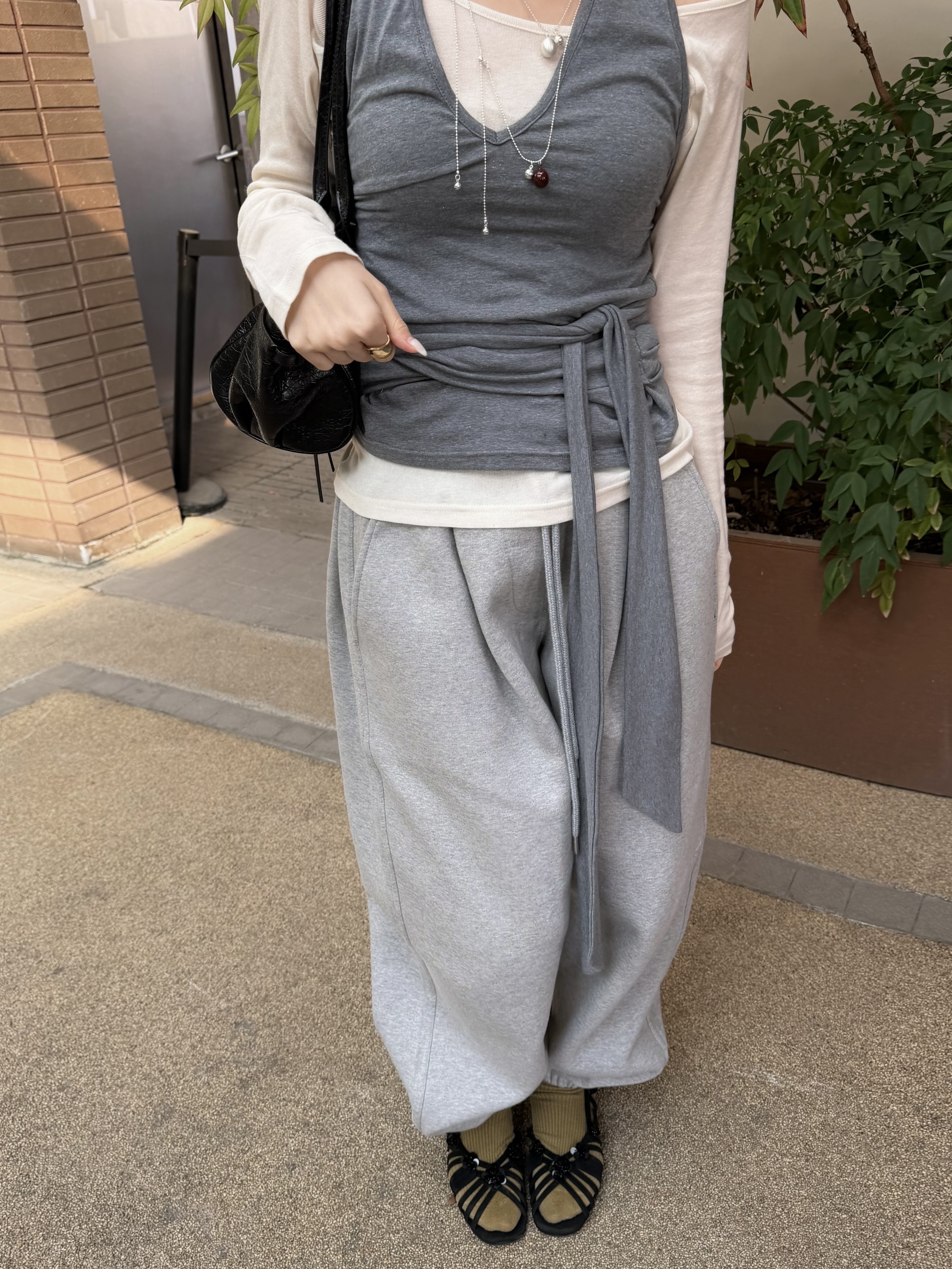Undermycar Mu.03 Anti Fxxking Logo Play Oversized Sweat Jogger Melange Gray ์ฐฉ์ฉ ์คํ์ผ - 3